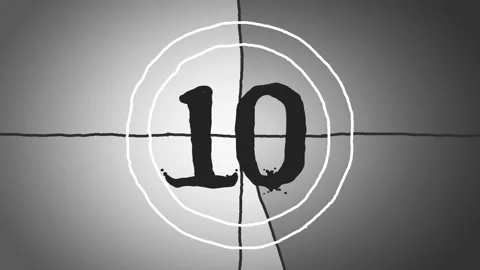Counting down from ten to zero Stock Footage 312222779
