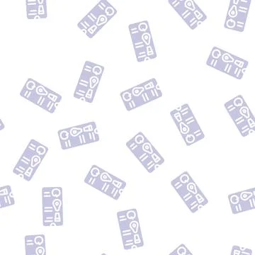 Counting eaten app glyph vector seamless pattern Stock Illustration