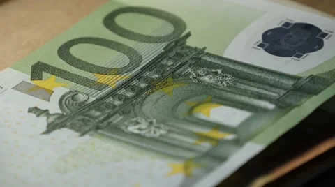 Counting Euro Stock Footage 59337676