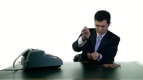 Counting Falling Beans Stock Footage 22773381