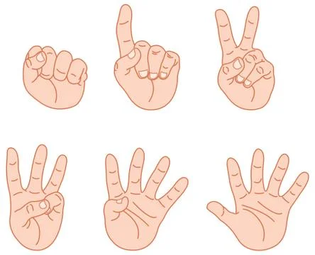 Counting fingers Illustrazione stock