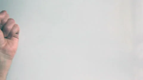 Counting on fingers to three Stock Footage 5260858