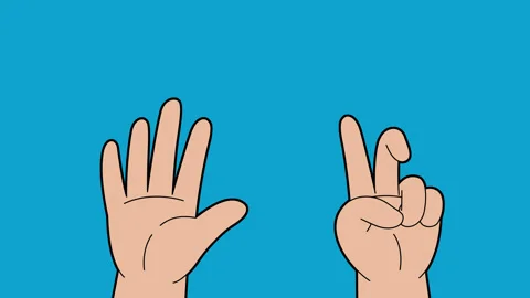 Counting is Fun with Hand Finger Animations Stock Footage 265878518