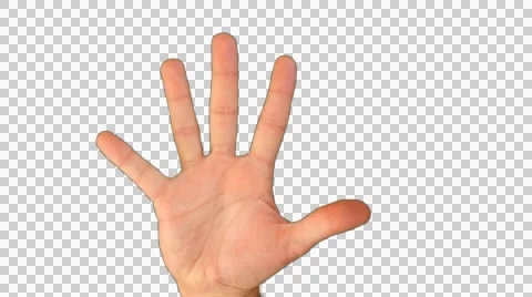 Counting on Hand from 1 to 5 Stock Footage 47742420