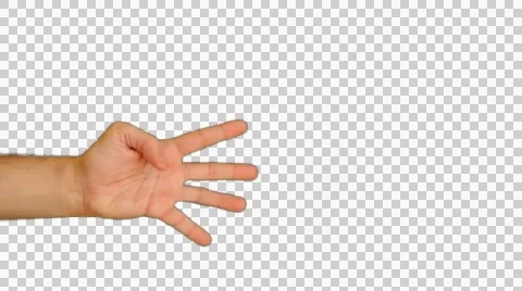 Counting on Hand from 1 to 5 Stock Footage 47742502