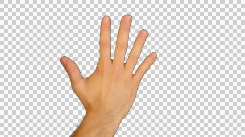 Counting on Hand from 5 to 1 Stock Footage 47742445