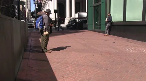 Counting his change Video stock 49125753