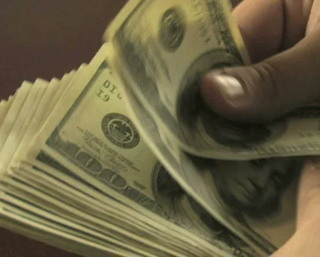 Counting Hundreds Close-Up Stock Footage 284591