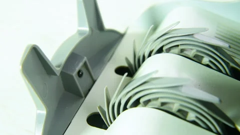 The counting machine counts many bills for one hundred American dollars of a new Stock-Footage 102621146