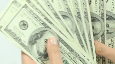 Counting Money #2 Stock Footage 8656521