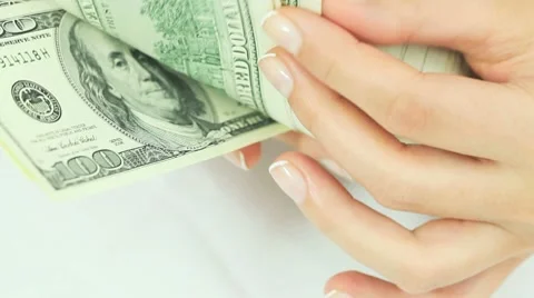 Counting Money #3 Stock Footage 8656466