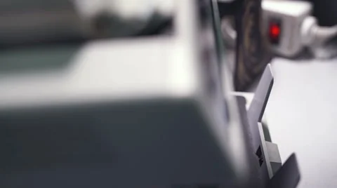 Counting Money In 5000 Rubles For Adding Machine Stock Footage 62017847