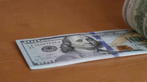 Counting money close-up Stock Footage 42465582