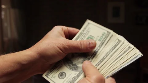 Counting money Stock Footage 45532018