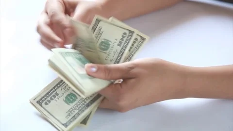 Counting money Stock Footage 79736596