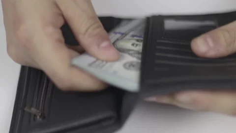 Counting Money Stock Footage 233858462