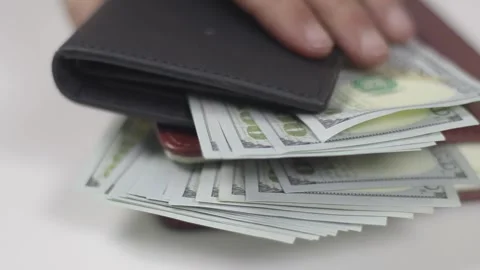 Counting Money Stock Footage 233858482