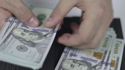 Counting Money Stock Footage 233858551