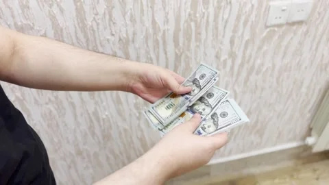 Counting Money Stock Footage 296442414