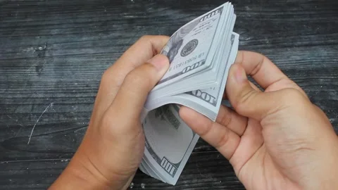 Counting money Stock Footage 309898051