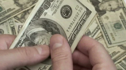 Counting money - HD Stock Footage