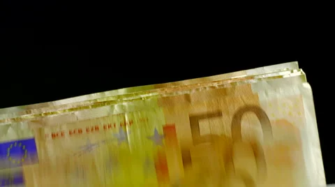 Counting Money Machine counting 50 Euro Bills Stock Footage 61317009