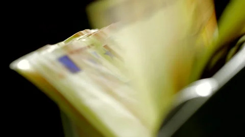 Counting Money Machine counting 50 Euro Bills Stock Footage 61317188