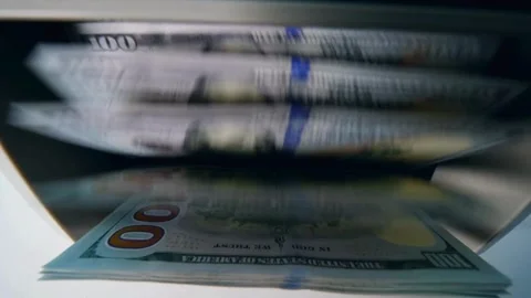 Counting money, Money machine. counting cash 스톡 동영상 271000366