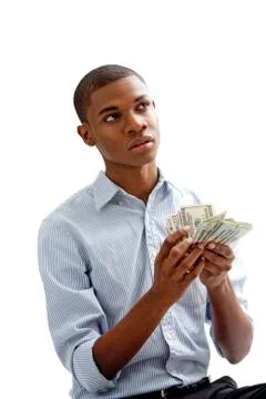 Counting money Stock Photos