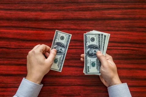 Counting money Stock Photos