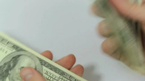 Counting money, seamless loop Stock-Footage 8656920