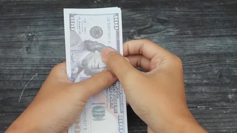 Counting money3 Stock Footage 309898073