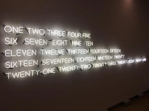 Counting Neon Lights Stock Photos