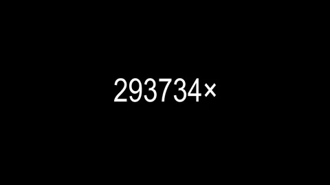 Counting numbers from 0 to 60,0020 animation isolated on black background Stock Footage 320795411