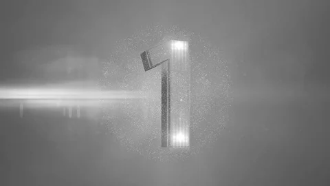 Counting numbers 4K (1 to 20 ) colorless Stock Footage 93450428