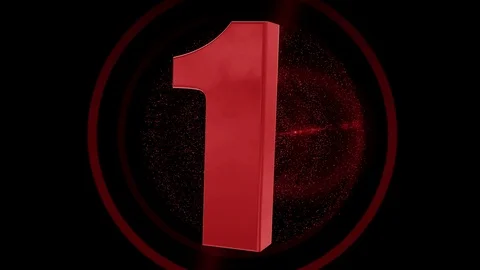 Counting numbers red 4K (1 to 20) Video stock 93229613