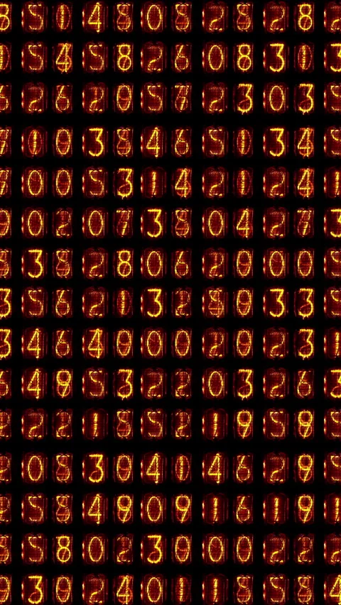 Counting numbers, time and code information in vertical Video stock 260656811