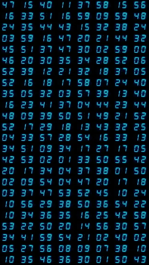 Counting numbers, time and code information in vertical Video stock 260663669