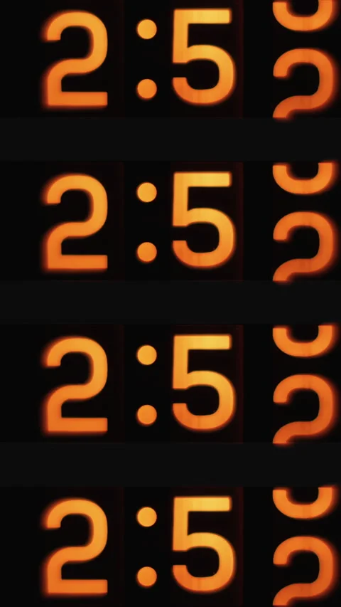 Counting numbers, time and code information in vertical Video stock 260665588