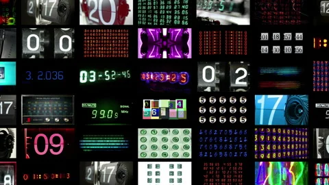 Counting numbers, time and code information Video stock 260836710