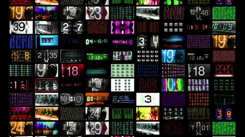 counting numbers, time and code informat... | Stock Video | Pond5