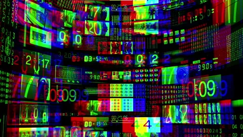 Counting numbers, time and code information Video stock 260850307