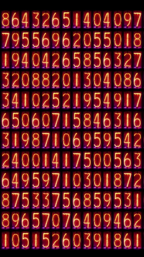 Counting numbers, time and code information in vertical Video stock 266907810