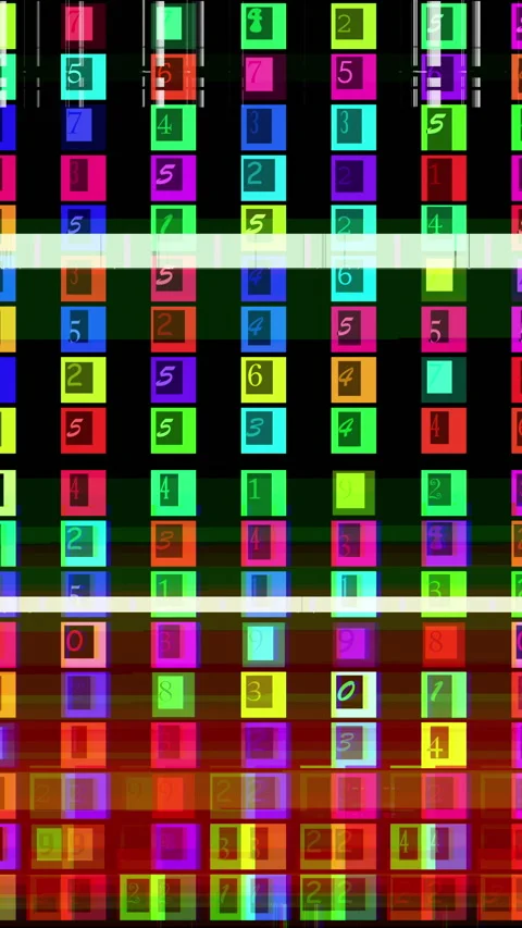 Counting numbers, time and code information in vertical Video stock 266921624