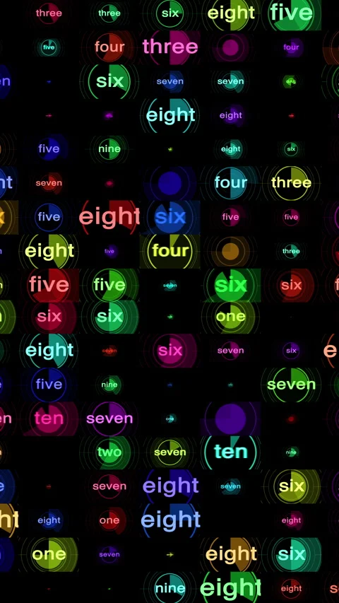 Counting numbers, time and code information in vertical Video stock 266922053