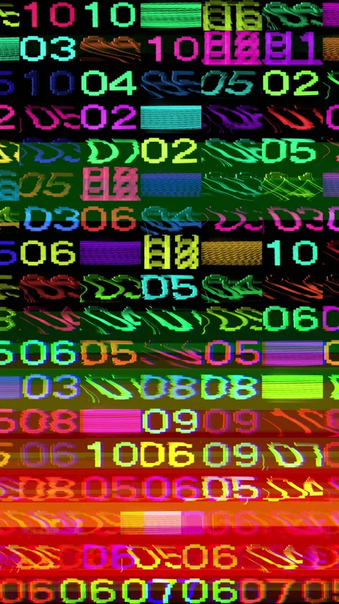 Counting numbers, time and code information in vertical Video stock 266922173