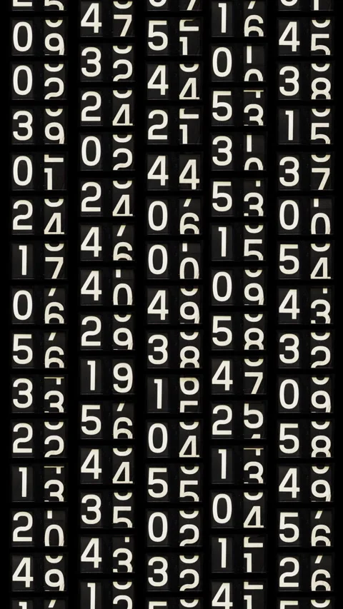 Counting numbers, time and code information in vertical Video stock 283182523