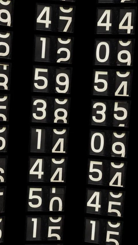 Counting numbers, time and code information in vertical Video stock 283183166