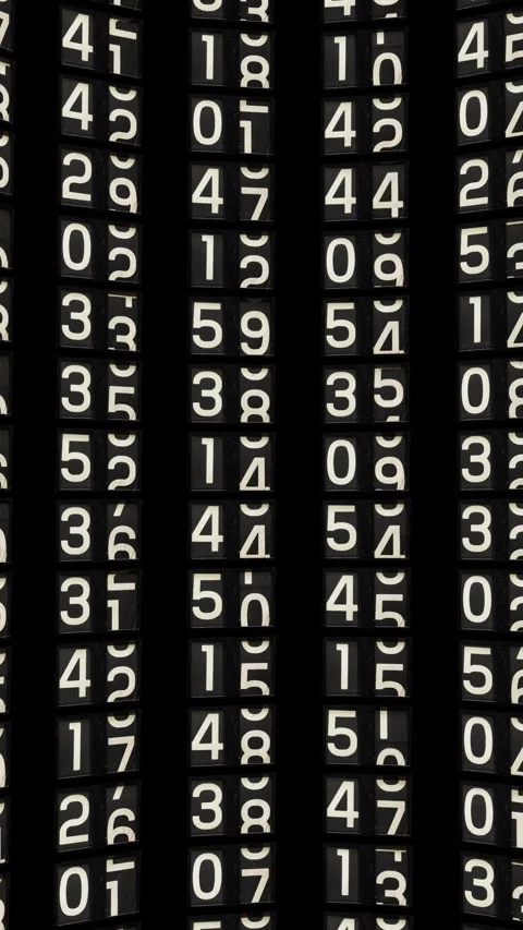 Counting numbers, time and code information in vertical Video stock 283183265