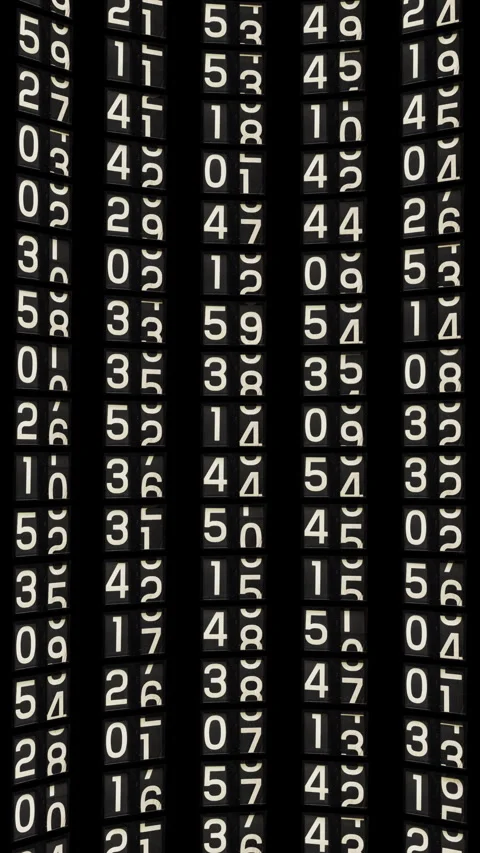 Counting numbers, time and code information in vertical Video stock 283184078